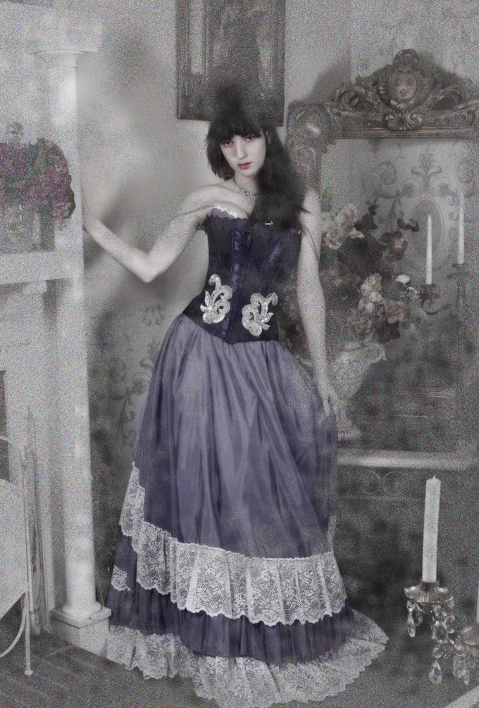 Female model photo shoot of Tina LaRoux by The House of Velvet in House of Velvet, clothing designed by Victoria Velvet