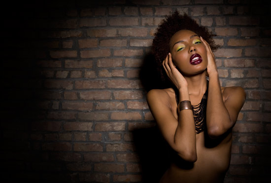 Female model photo shoot of R A W and Alexius Diana in Brooklyn, NY, makeup by Rachel Nicks