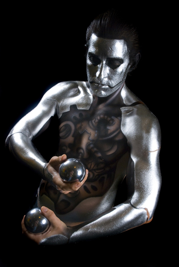 Male model photo shoot of Michael Dardant in Orlando Face and Body Art Int. Convention '09