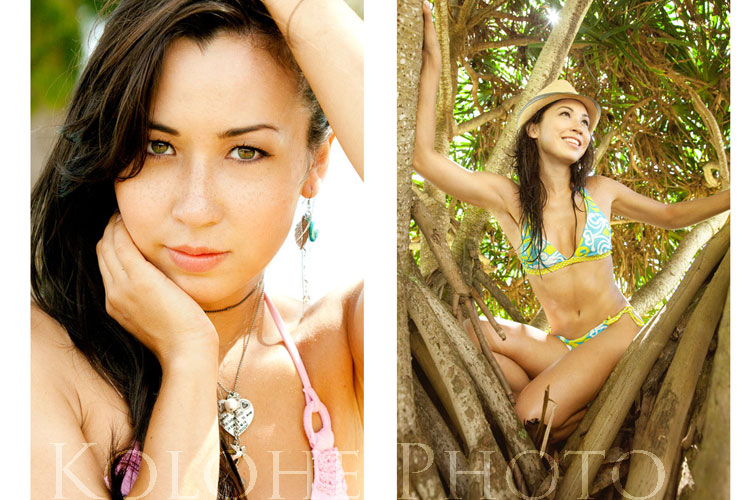 Male and Female model photo shoot of Novalee Photo and Audree Lee in Kailua Beach Park