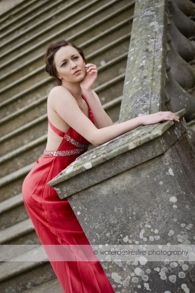 Female model photo shoot of Heather J Laurie in Haddo House