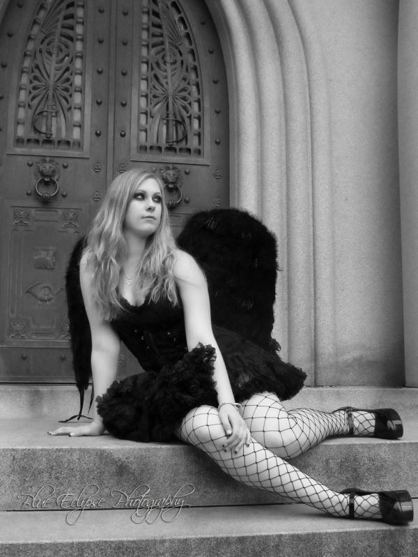 Female model photo shoot of Holeigh Hiatt by BlueEclipsePhotography in Fairmount Cemetery