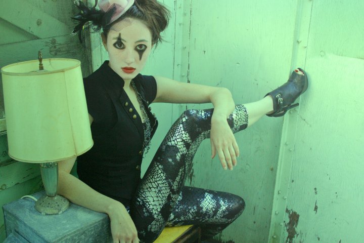 Female model photo shoot of Christinearazzi in abandoned trailer