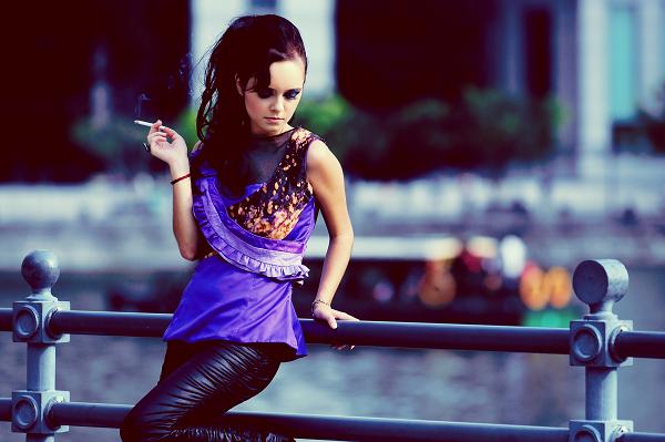 Female model photo shoot of Isy G, makeup by Shikin Khalid, clothing designed by LeeCassandra