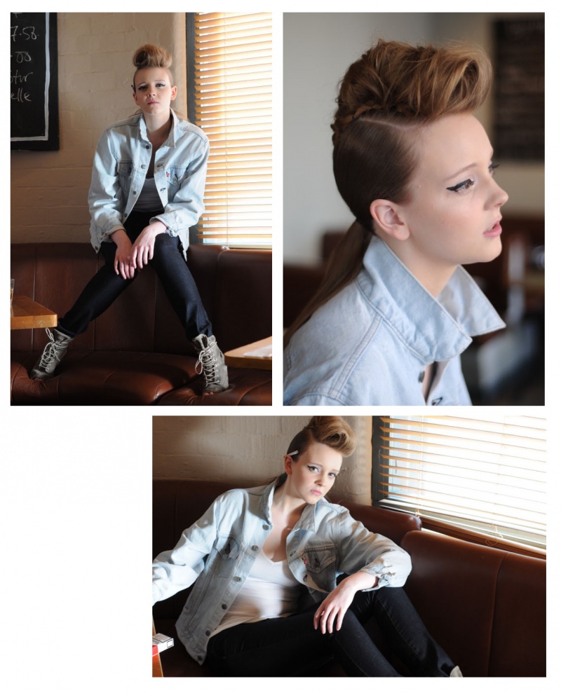 Female model photo shoot of Jayne Kitsch by Elizabeth Warmisham, hair styled by jodiepalmer, wardrobe styled by Kitty Paterson