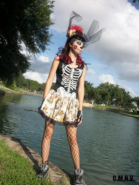 Female model photo shoot of ClotheMyNakedVillainy in Cemetery Houston,TX