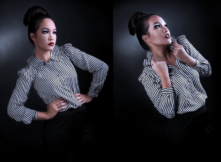 Female model photo shoot of Mae Cortez in leighton studio