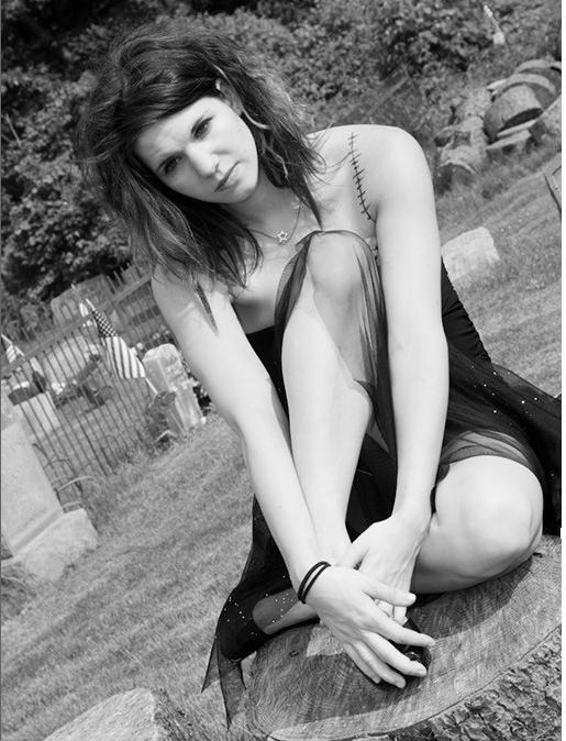 Female model photo shoot of Crimson Lily by Our Time Is Now in warrior run cemetery