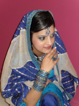 Female model photo shoot of Bal Chana - MUA in London