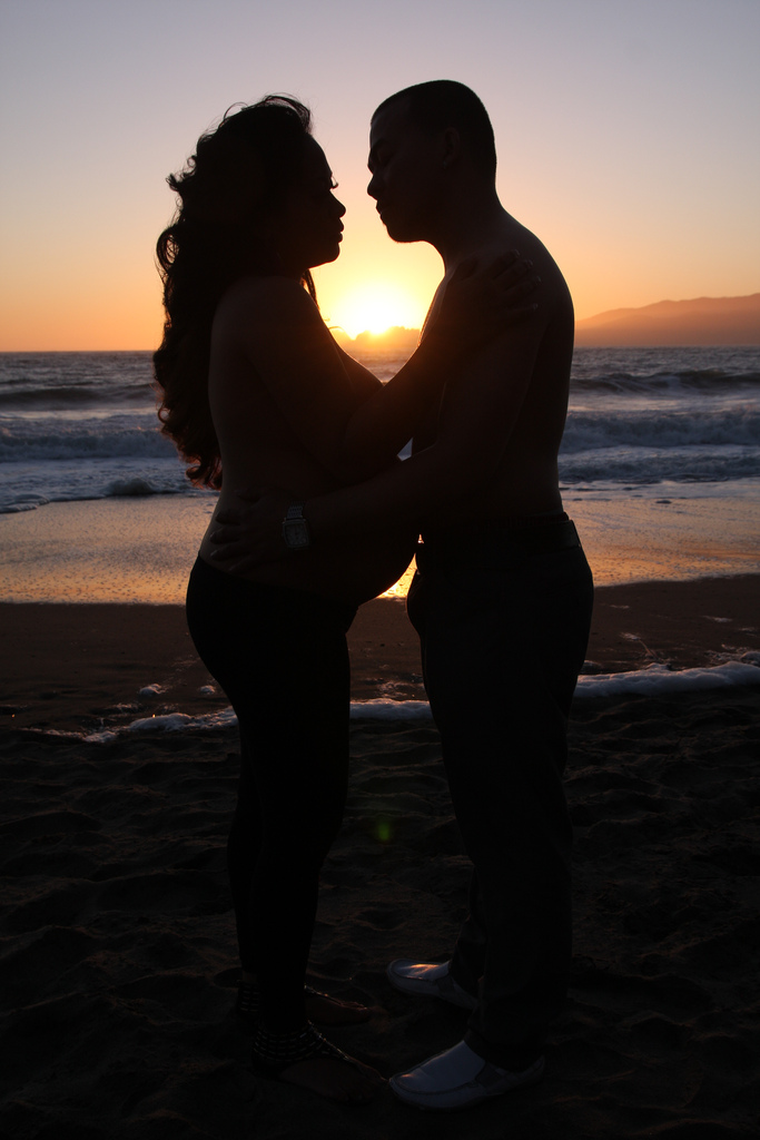 Male and Female model photo shoot of Night Beat Annex and ruth victoria in Baker Beach, San Francisco, California