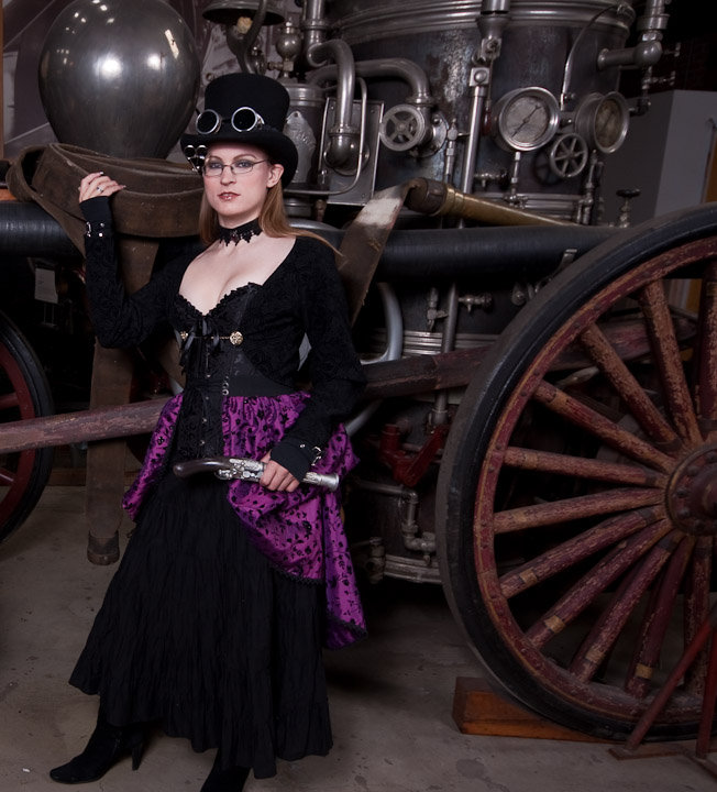 Female model photo shoot of Cloakmaker and Chelsea Brickham in Charles River Museum of Industry