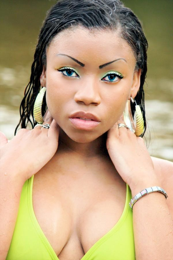 Female model photo shoot of Msz Sanchez in river