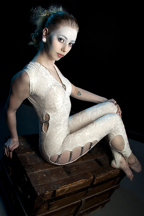 Female model photo shoot of Dislocait by Sarah DeVenne in Aperture Studios