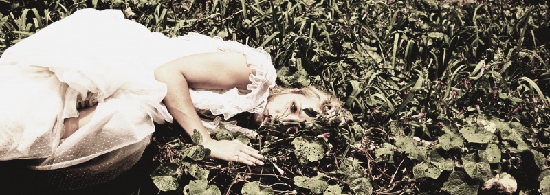 Female model photo shoot of Eliese jorge in garden