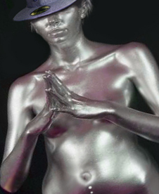 Male model photo shoot of zOOz body painting