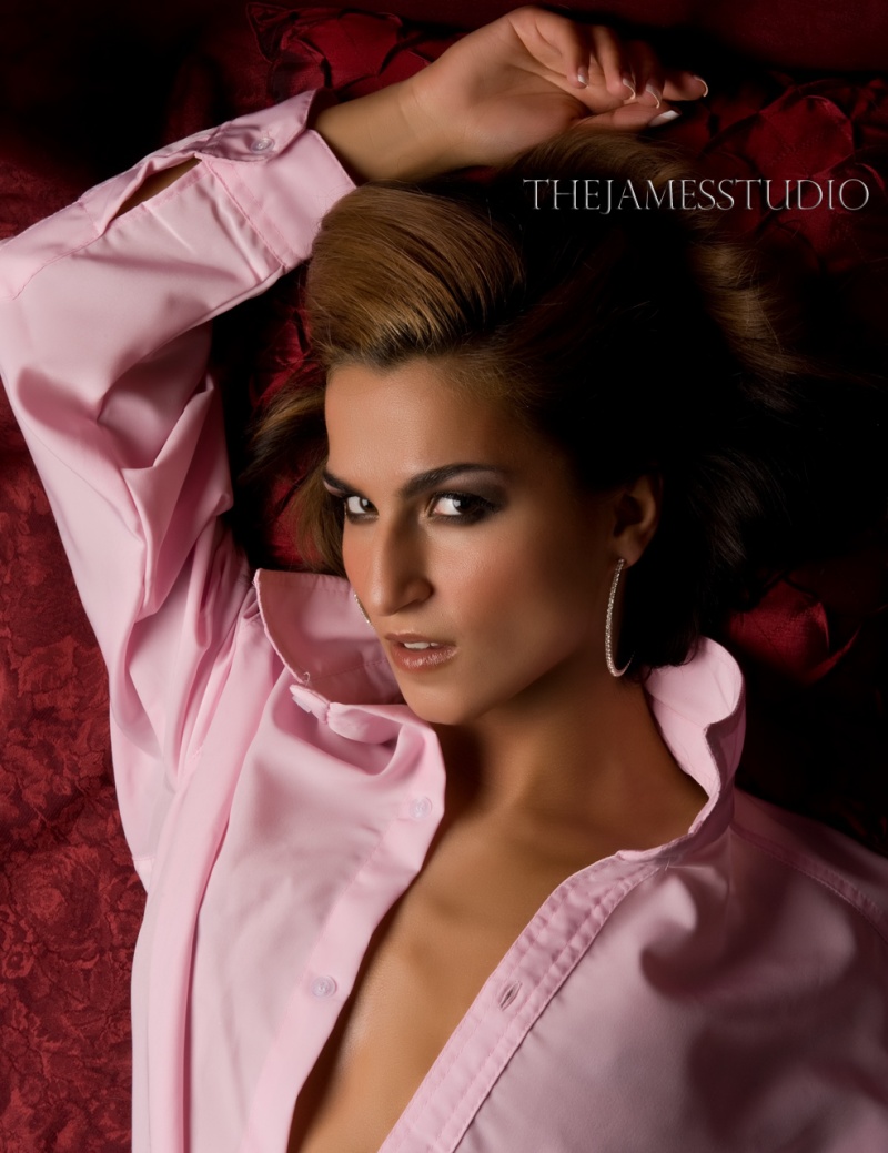 Female model photo shoot of Mihaela Lacramioara by thejamesstudio in Denver, CO, makeup by Belle Amore