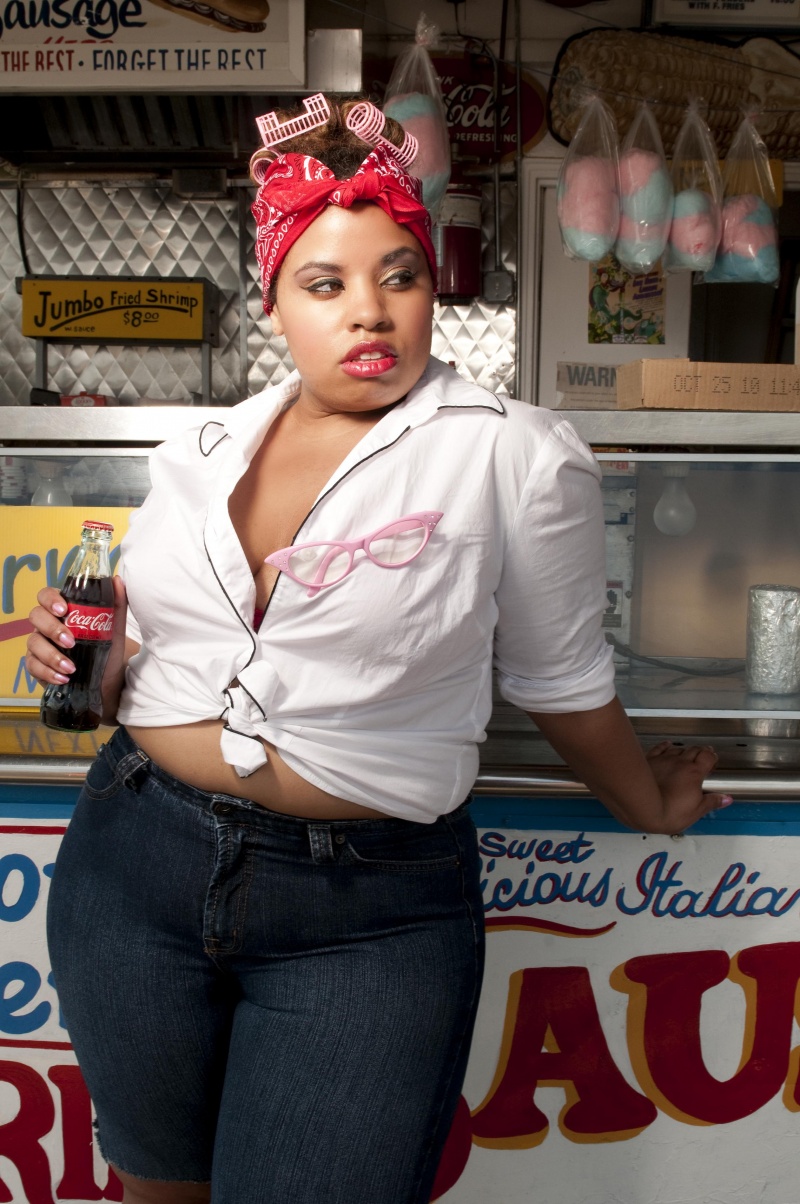Female model photo shoot of Camelia Shantelle by Nimo Photography in Coney Island Brooklyn, NY