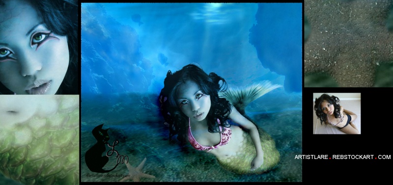 0 and Female model photo shoot of LMLiveART and Bellinissima in Under the Sea