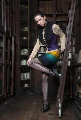 Female model photo shoot of Elena Kollarova in Mass Art, Boston MA