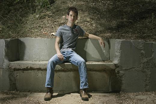 Male model photo shoot of Andrew Franks by Felix Rock  in Botanical Gardens, Riverside, CA, hair styled by Cha Cha Bizarre