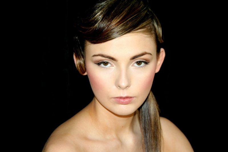 Female model photo shoot of PRINT- Make Up and Hair