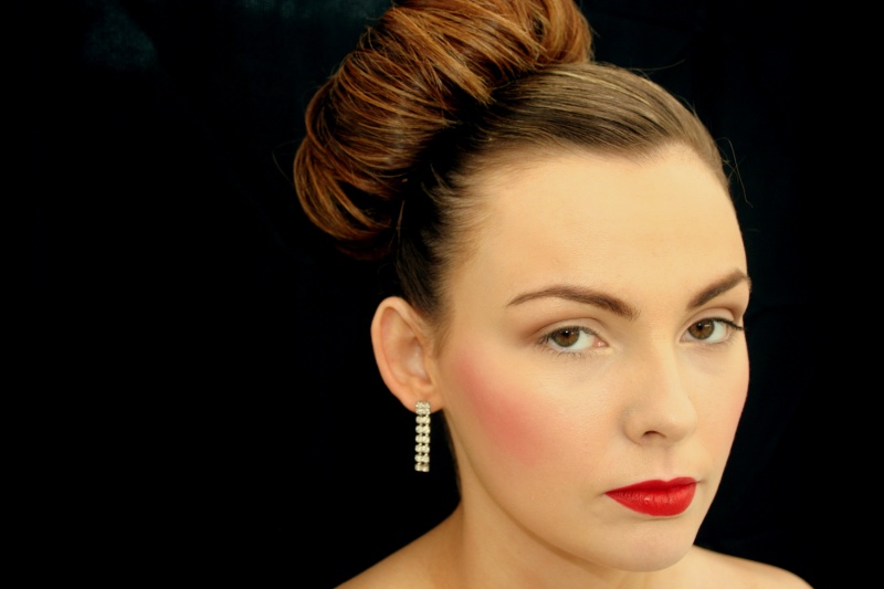 Female model photo shoot of PRINT- Make Up and Hair