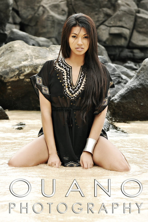 Female model photo shoot of Keilahri by Ouano Photography in North Shore, Hawaii