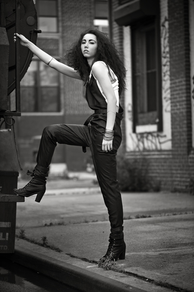 Female model photo shoot of Guslene Bubak by Michele Caruso, wardrobe styled by Melissa Locke, makeup by Janis Lozano