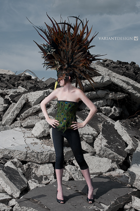 Female model photo shoot of Shandhi Wulff by Kane, clothing designed by DrailD