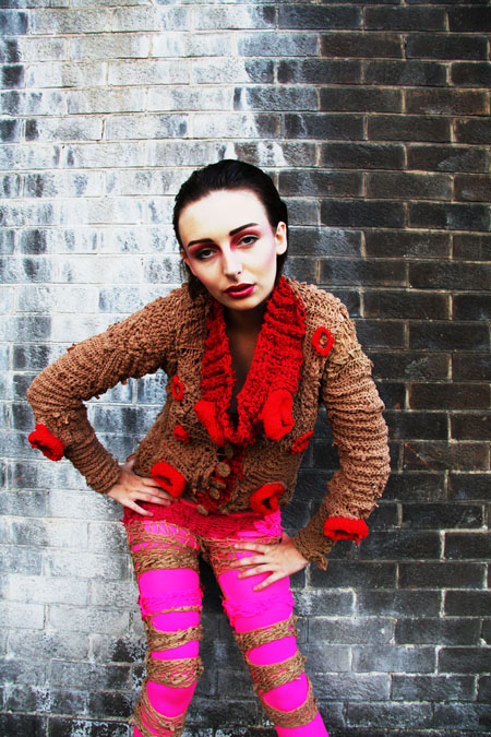 Male model photo shoot of Richard Price knitwear, makeup by Siân Revill