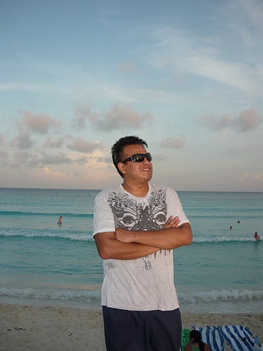 Male model photo shoot of AUG Riviera Maya in Cancun beach