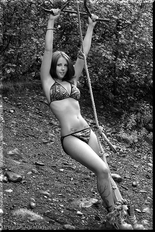 Female model photo shoot of Ashlynn Alaska by Phalon Photography in Thunderbird Falls