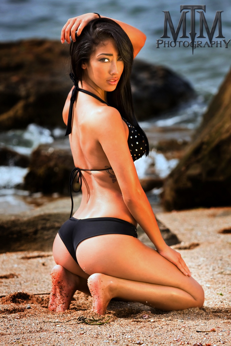 Female model photo shoot of Heather Mi in CT Beach