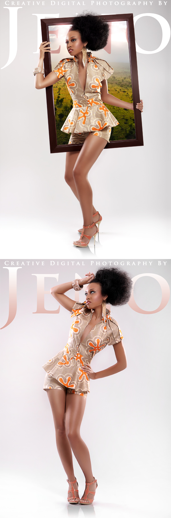Female model photo shoot of Seoul by PHOTOS BY JENO UCHE, makeup by Fatou Toure, clothing designed by Chianu International