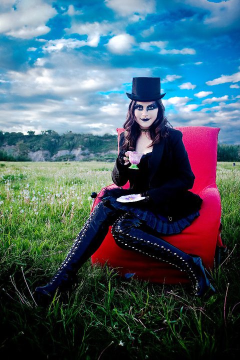 Female model photo shoot of Angela Dawntreader by veronica scallion photo, makeup by Glamazon_Beauty