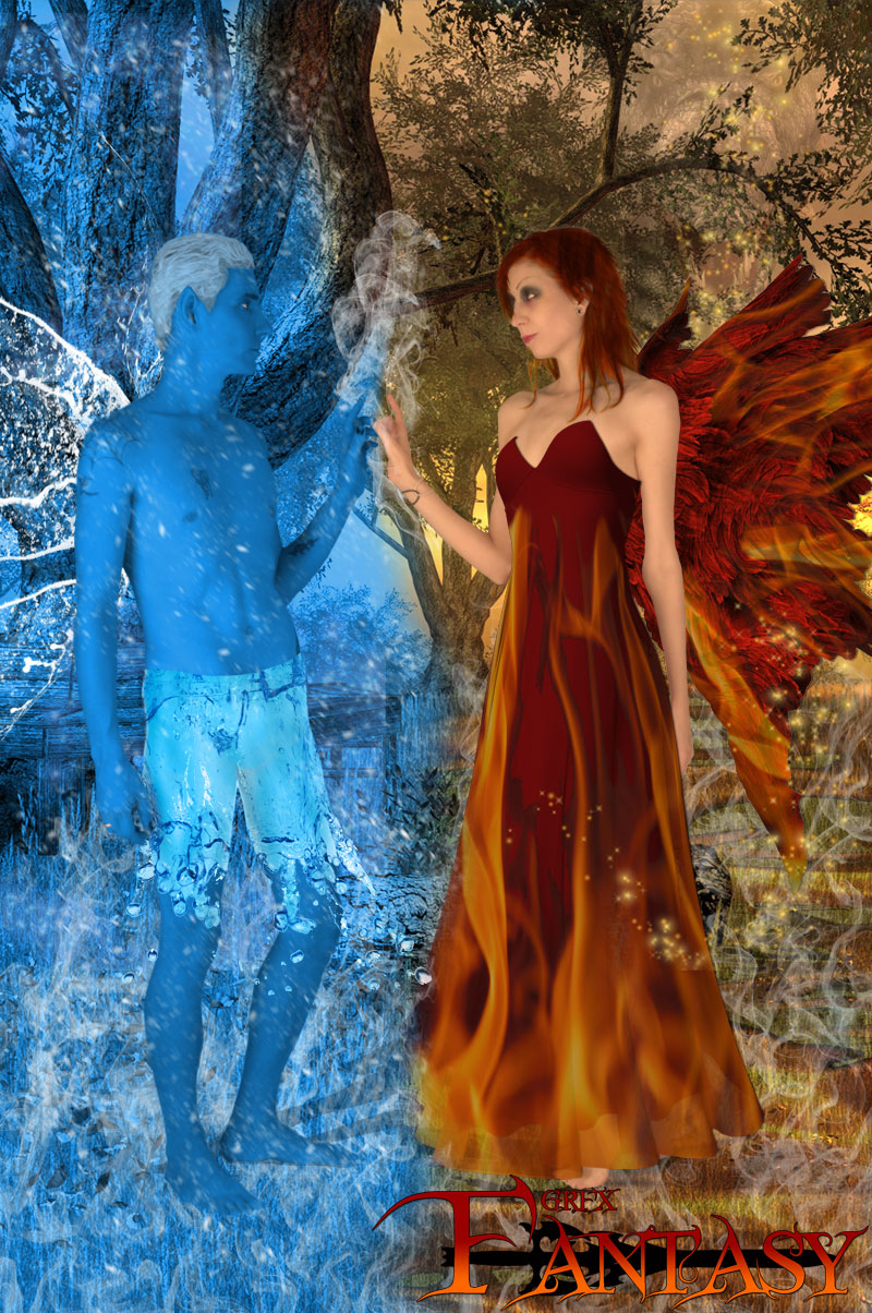 Male and Female model photo shoot of Fantasy GRFX, _Forlorn_ and DJ Drusilla KillSwitch by Kevin K, digital art by Fantasy GRFX
