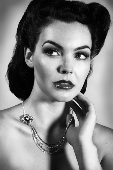 Female model photo shoot of Eden Jewellery and Florence by Rhian Cox in Bexleyheath, makeup by makeup by Katka