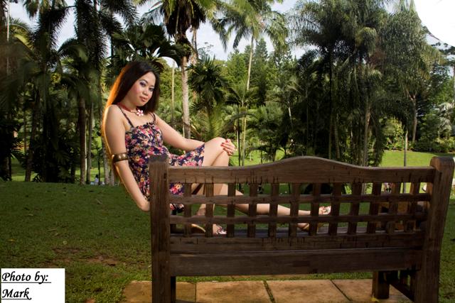 Female model photo shoot of JENKYLE in Singapore Botanical Garden