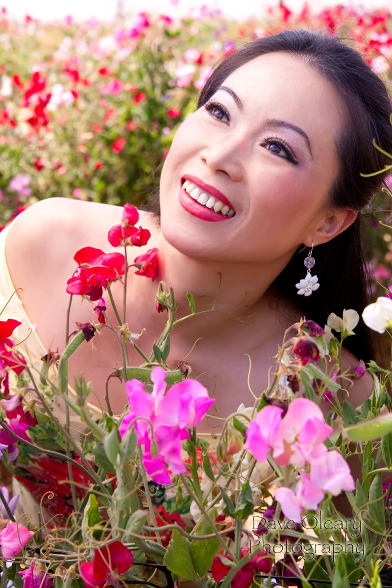 Female model photo shoot of Angel Luo by Dave Oleary Films in Flower Field, Carlsbad, CA