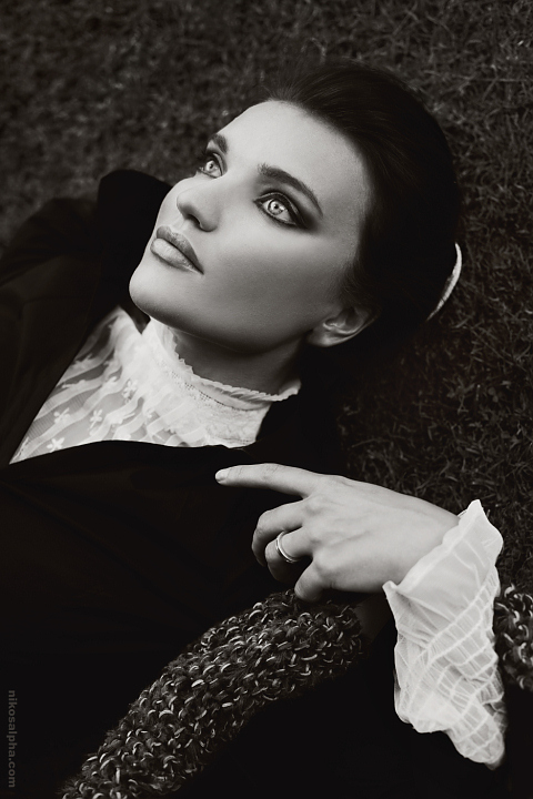 Female model photo shoot of RoxanneK by Nikos Vasilakis, wardrobe styled by Katrina Conquista