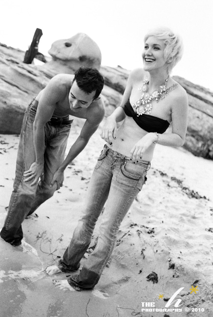 Female and Male model photo shoot of THE H  photography, Justice Van and Patricia Ashleigh in Windansea Beach, La Jolla, CA