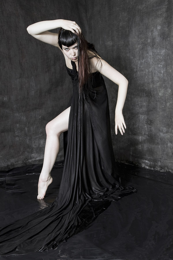 Female model photo shoot of Insomnia Heartbreak by lucVanPut - My View Of in Studio
