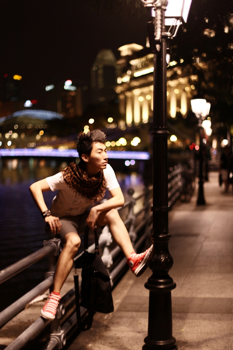 Male model photo shoot of Fendy Tsia in Clarke Quay, Singapore
