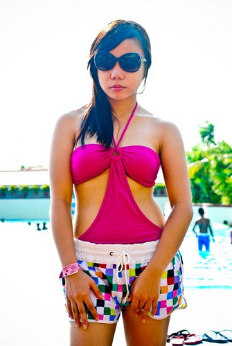 Female model photo shoot of thessa conanan in club manila east