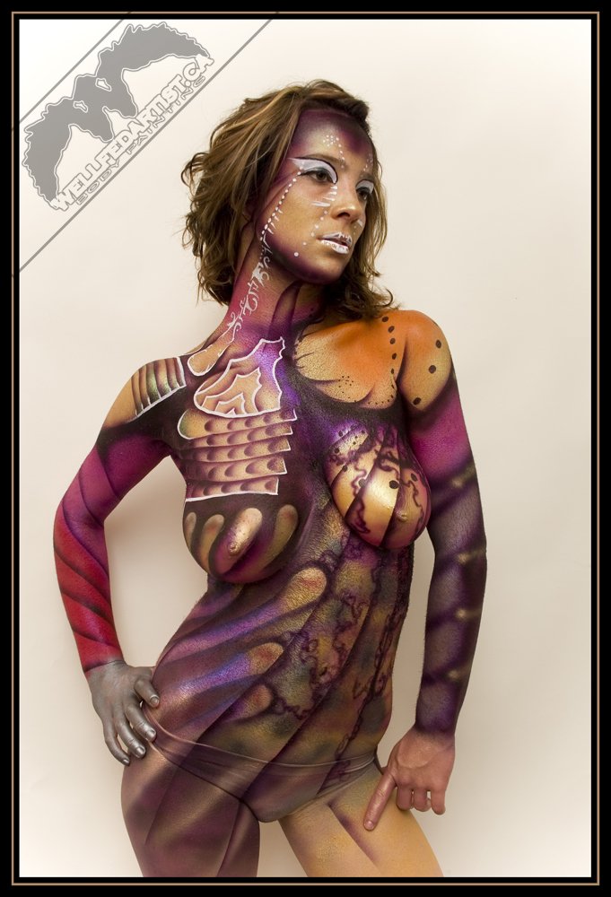 Male and Female model photo shoot of Wellfedartist Bodypaint and LeeD in Ottawa, ON, Canada