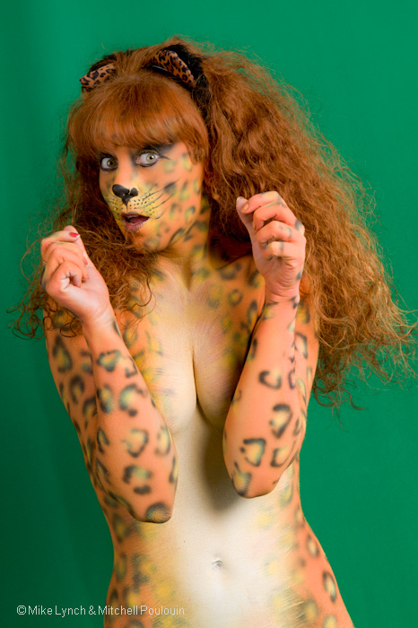 Female model photo shoot of Becki Doll by Mike Lynch in Philadelphia,PA, body painted by Mitchell Poulouin