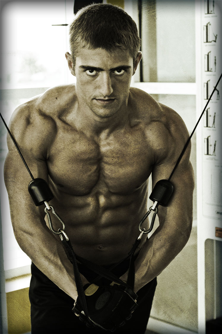 Male model photo shoot of John B Miller in Gym