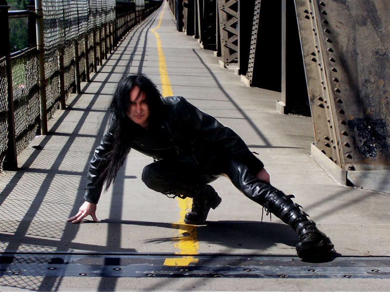 Male model photo shoot of RonnieStar in Edmonton, Alberta; 109th Street Bridge