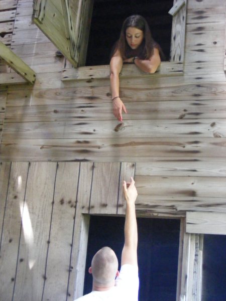 Female model photo shoot of Renee Rains by kenny beverly in Abandoned barn, loft