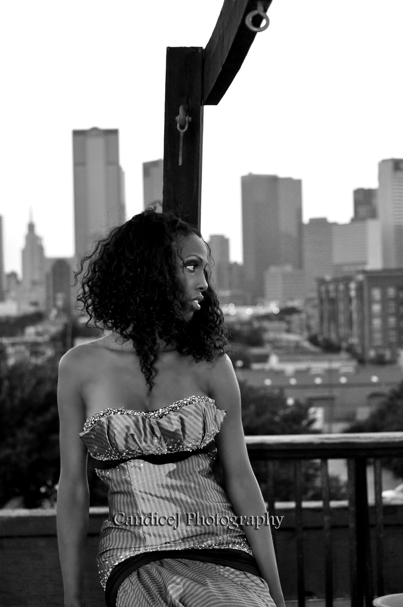 Female model photo shoot of CandiceJ photography and Starr H in Downtown Dallas